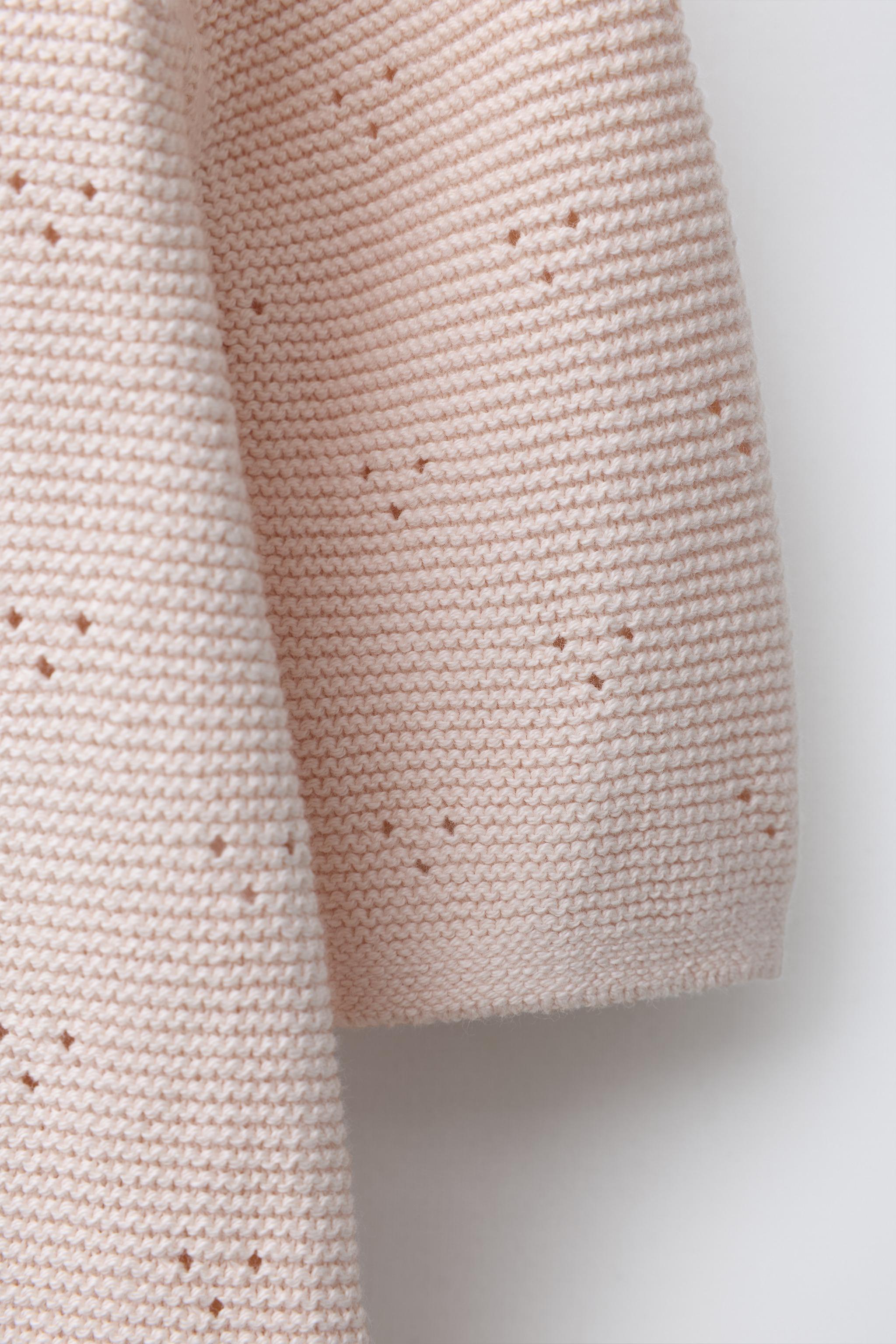 KNIT JUMPSUIT WITH CROCHET COLLAR AND EMBROIDERED FLOWERS